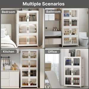 UAMFURI white storage cabinet for bedroom living room closet and home organization