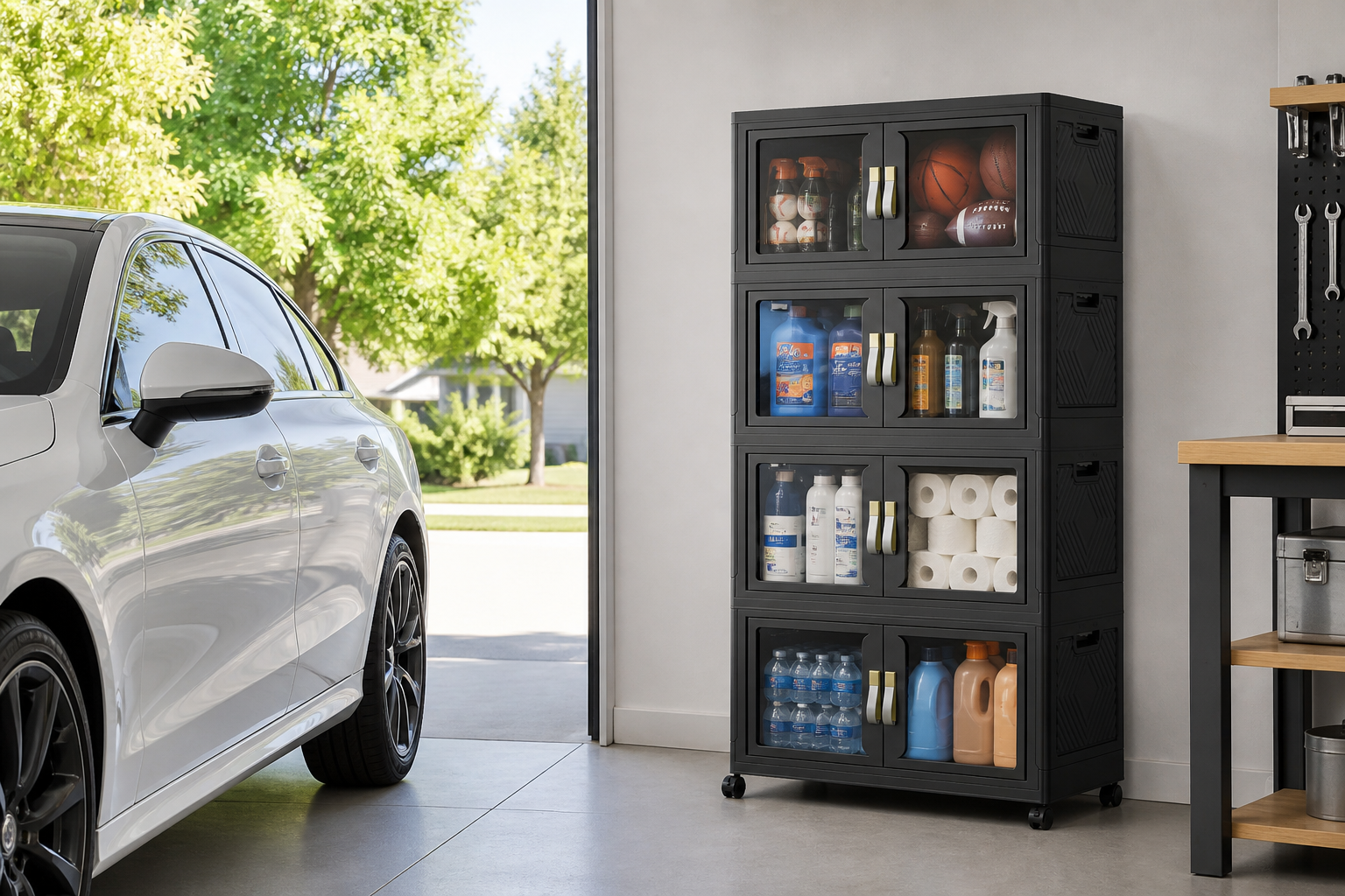 Large Stackable Storage Bins: A Weekend Garage Reset That Leaves Room for the Car