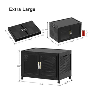 UAMFURI black clear door storage cabinet extra large size chart