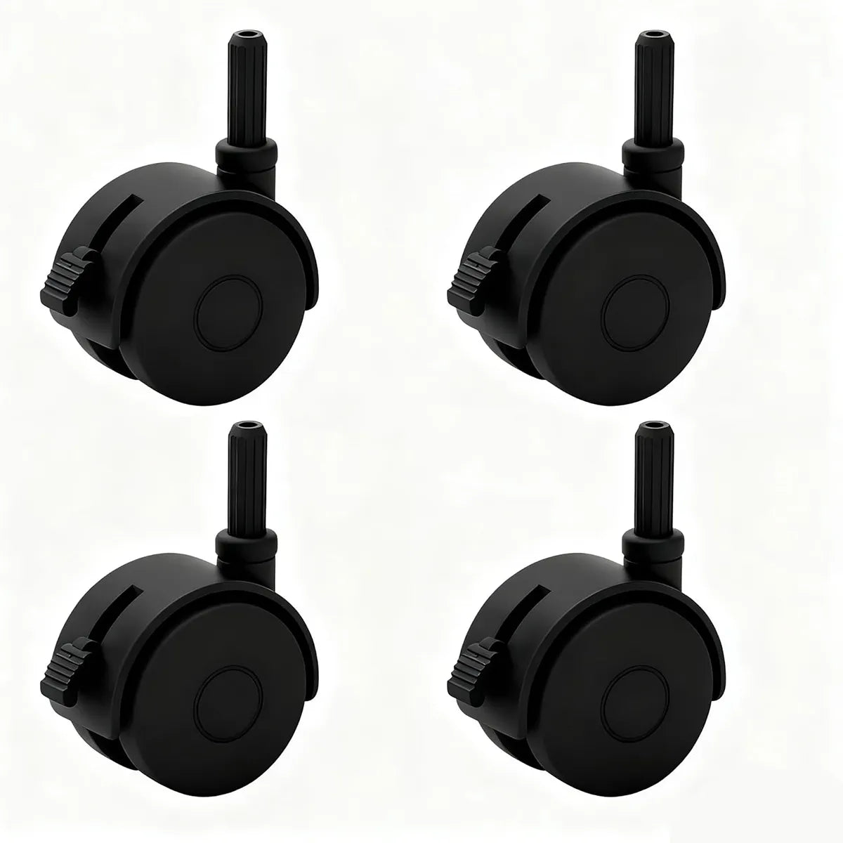 UAMFURI black replacement wheels for stackable storage bins, set of 4