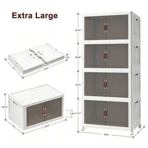 uamfuri white stackable storage bins with lids extra large size chart