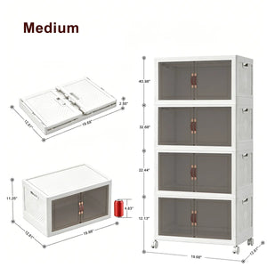 UAMFURI white stackable storage bins with lids medium size chart